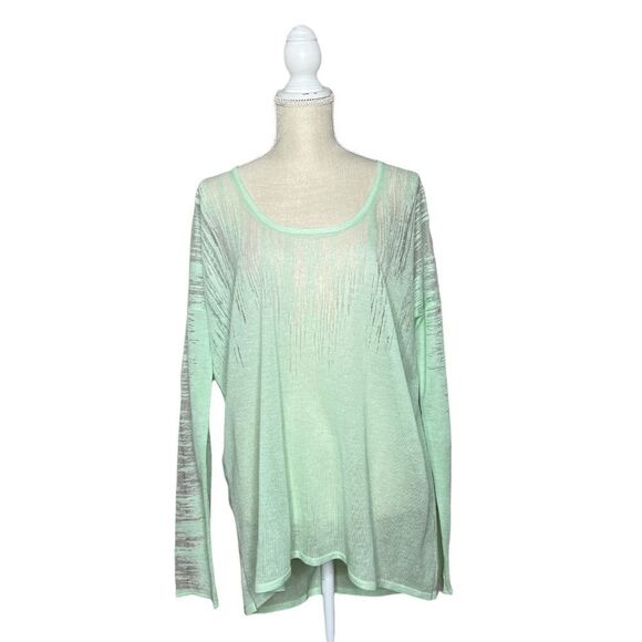 Elie Tahari Sweaters - Elie Tahari Mint Cream Henley Sweater - Large - NWT